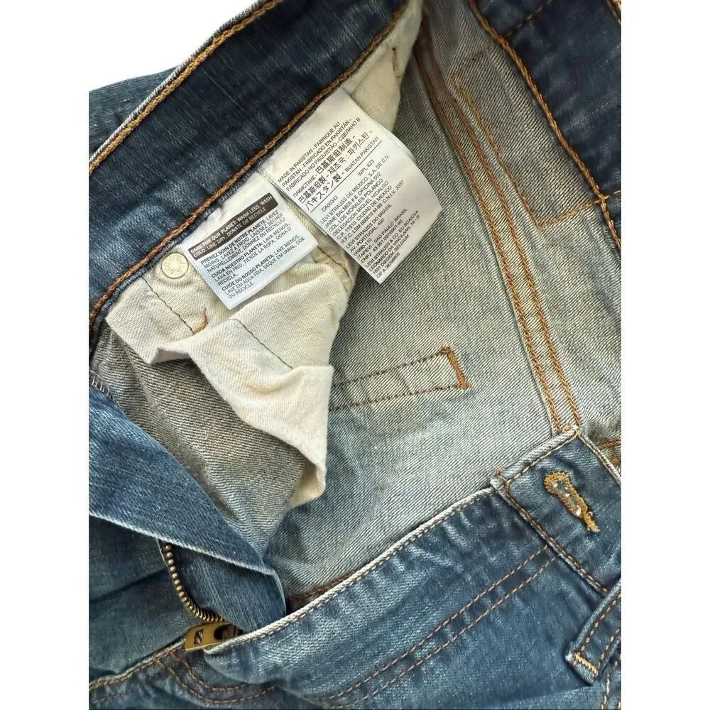Levi's 514 Mens Medium Wash Blue Slim Straight Leg Denim Jeans Size 33x32